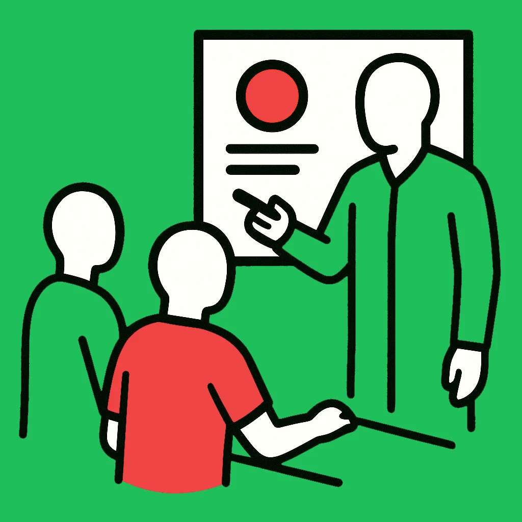 رسم توضيحي لجلسة تدريبية