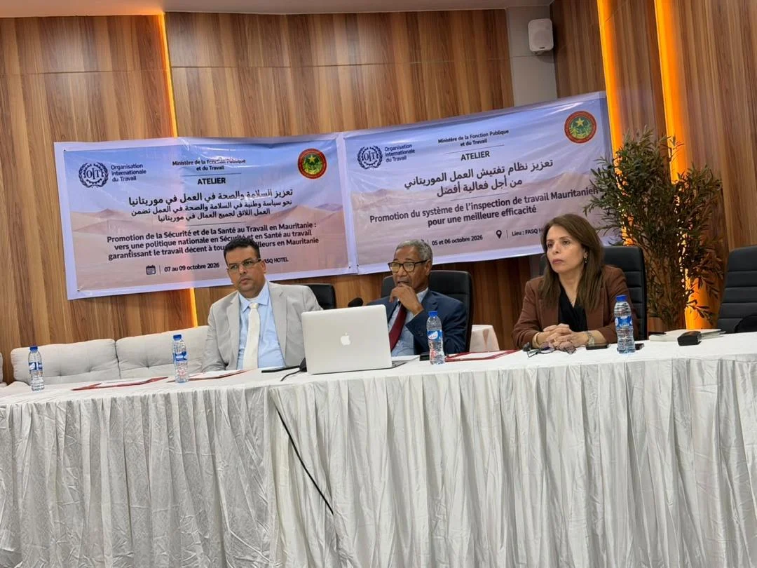 جلسة ضمن الورشة الوطنية لتعزيز السلامة والصحة في العمل بنواكشوط